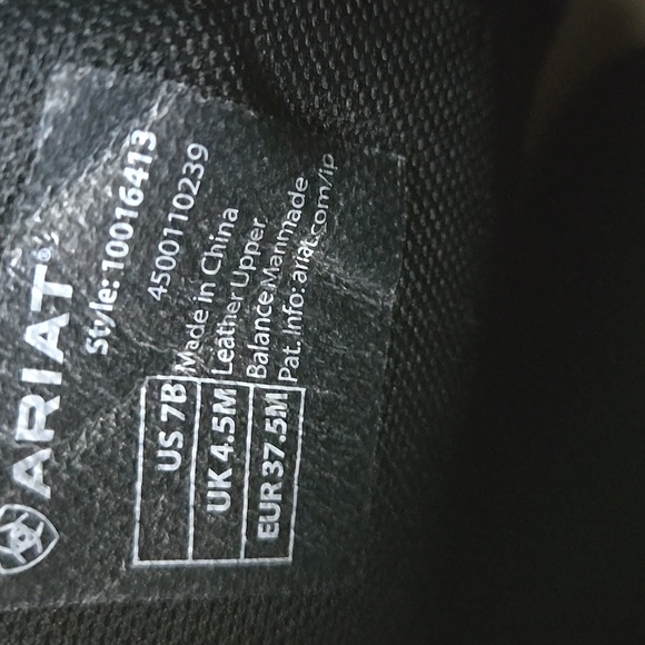 Ariat Women Scout Lace Paddock Black Boots Size 7B - Picture 8 of 11